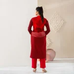Womens Red Ethnic 3Pcs Set - Image 3