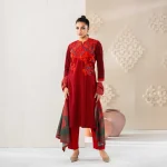 Womens Red Ethnic 3Pcs Set